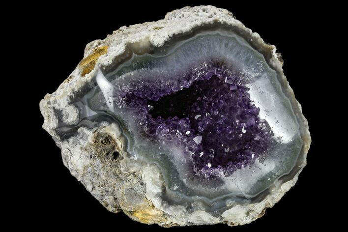 Purple Amethyst Geode with Polished Face - Uruguay #113838